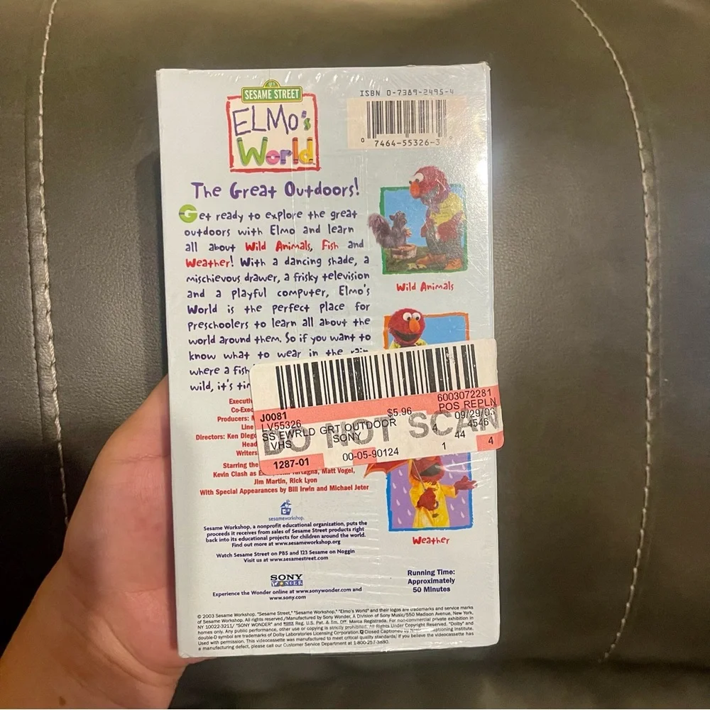 Vintage New Sesame Street Elmo's World The Great Outdoors VHS 2000s Sony Wonder - Picture 4 of 5